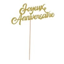 Urne Anniversaire carré Joyeux Anniversaire OR - Deco anniversaire pas cher