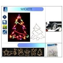 Rideau lumineux Noel Etoiles 3D 96 LED Blanc froid, decoration noel -  Badaboum