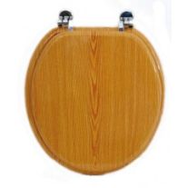 Abattant WC MDF facon chene clair accessoire WC Badaboum