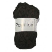 Pelote de laine pompon papillon noir, tricot pas cher - Badaboum