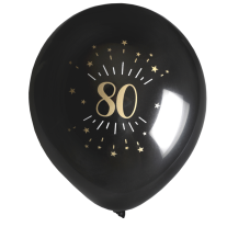 Chemin De Table Anniversaire 80 Ans Noir Et Or - 800 X 35 Cm - Déco élégante Pour Fête, Mariage