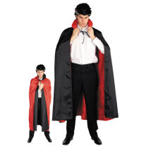 Cape Noire Halloween – Cape à Capuche En Velours Doux Pour Enfants Et Adultes – Déguisement Vampire, Sorcière, Bal Masqué