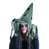 Chapeau Citrouille Halloween à Large Bord - Accessoire Déguisement Adulte/ado - Tissu Orange - Pour Fête Et Photo