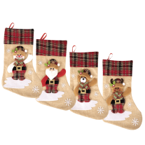 Chaussette De Noël Brodée à Initiales - 50,8 Cm, Coton, Grand Format - Décoration De Cheminée Ou Cadeau Personnalisé