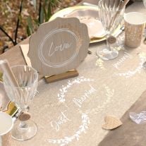 Centre de table Mariage Naturel imprimé Love - Deco mariage nature -  Badaboum