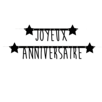 Guirlande Joyeux Anniversaire 2m, accessoires de fêtes, anniversaires, pas  chers - Badaboum