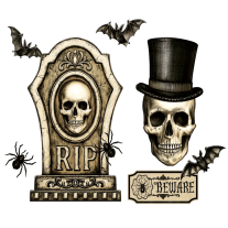 Stickers Muraux LED Halloween - 16 Pièces Chauves-souris 3D, Lumière Bleue/rouge, Autocollants