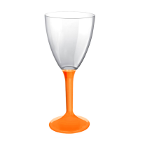 Verre à vin plastique Or Chrome, verres jetables pas cher- Badaboum