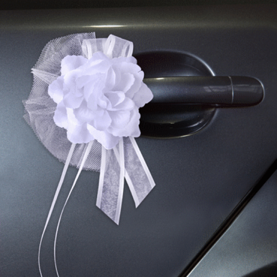 Kit Décoration Voiture Mariage - Blanc – La Boite à Dragées