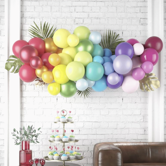 Ballons à confettis - Étoiles - lot de 6 - Multicolore