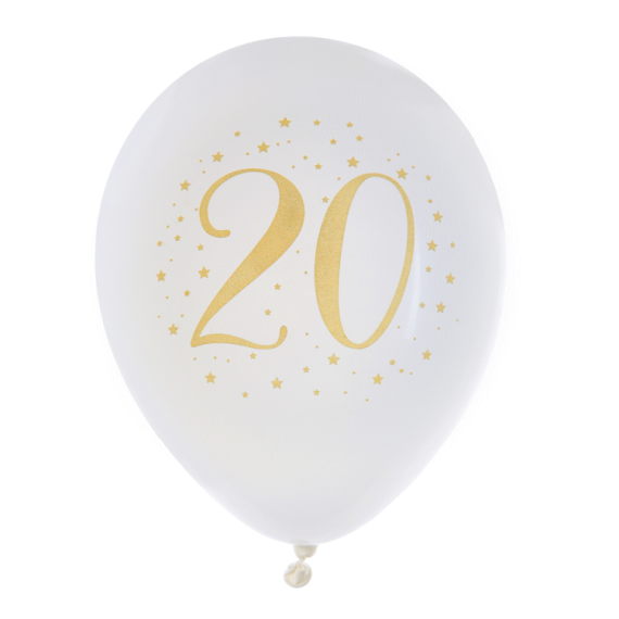 8 Ballons Anniversaire 20 ans - Decoration Anniversaire 20 ans pas