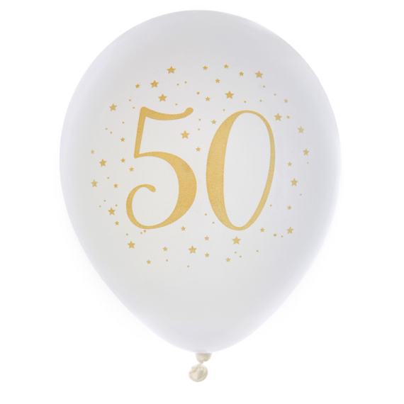 8 Ballons Anniversaire 50 ans - Decoration Anniversaire 50 ans pas