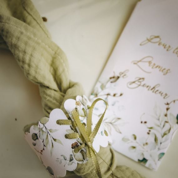 Serviette en papier Vert SAuge, vaisselle jetable - Badaboum