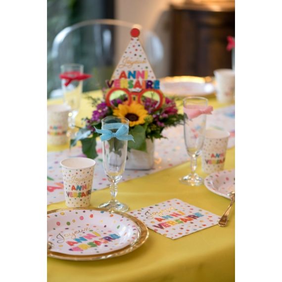 Papeterie Fête Enfant Serviettes De Fête Folat Fluos - Lot De 16 | 33x33cm | Multicolore | Pour Anniversaire, Fête Enfants Lot 16 Pièces