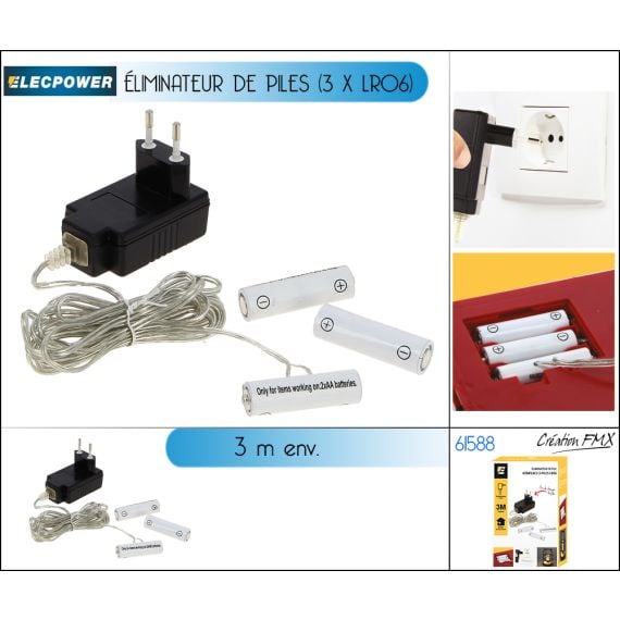 Adaptateur pour piles LR06 AA multi-branchement - Décoration lumineuse -  Eminza