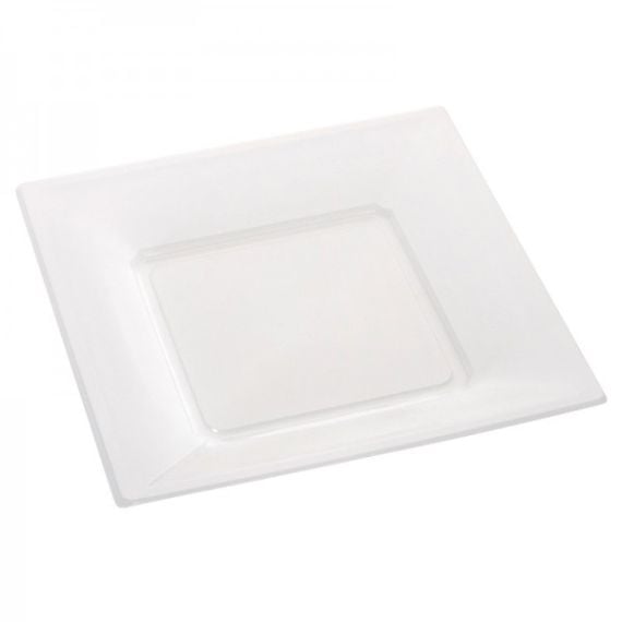 Assiette Plastique Carree Or 16,5cm