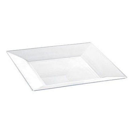 Assiette carrée transparente pas cher 18cm, assiettes jetables - Badaboum