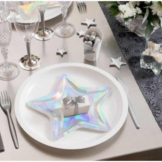 Assiette en plastique tranparente reutilisable, vaisselle jetable pas cher  - Badaboum