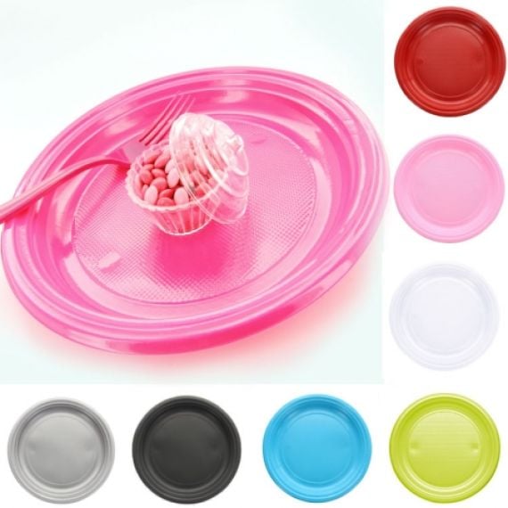 Service de table de cuisine en plastique réutilisable, 18 pièces, assiettes  (20 cm et