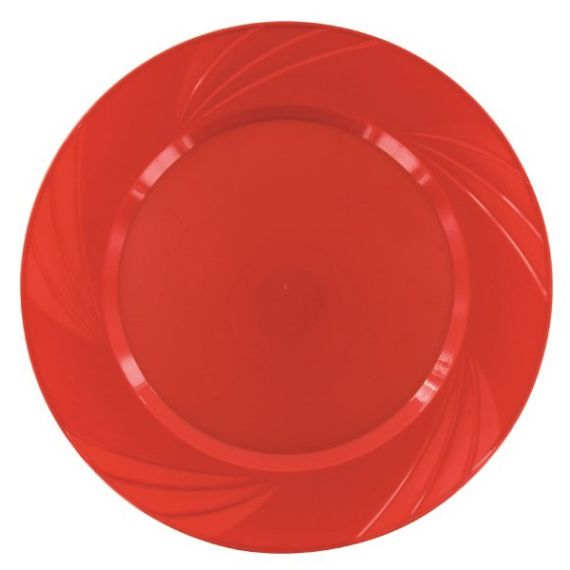 Assiette plastique mariage Or réutilisable ronde 24 cm 12P