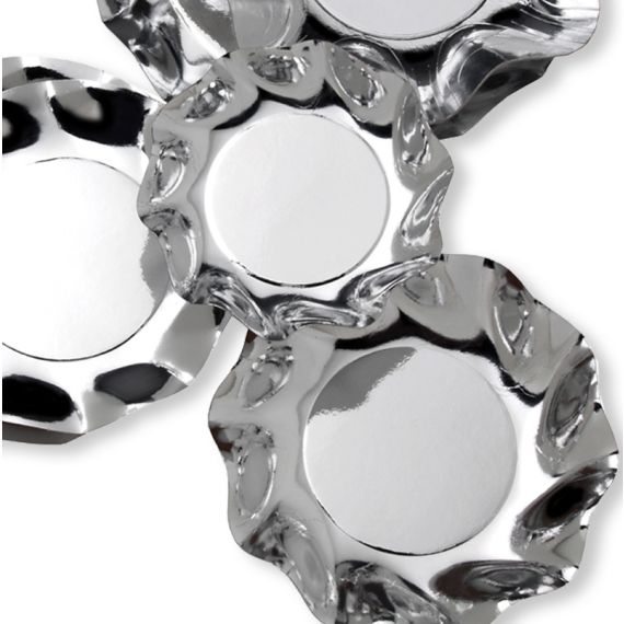 Assiette Jetable en Carton Argent