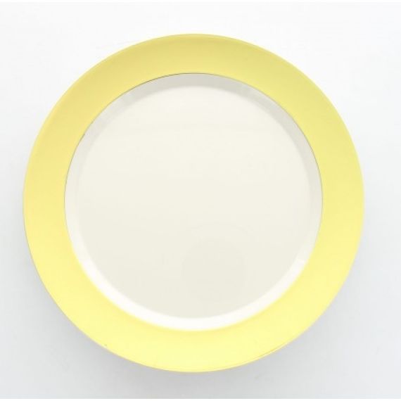 Lot de 8 Assiette jetable jaune pas cher