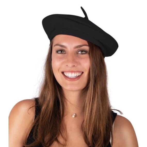 Béret Noir - accessoire adulte pas cher - Badaboum