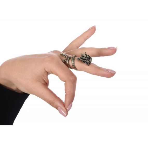 Bague Dragon Doree accessoire de fetes pas cher Badaboum