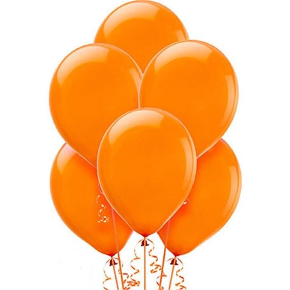 Ballon de baudruche Orange 30 cm, Ballon gonflable pas cher - Badaboum