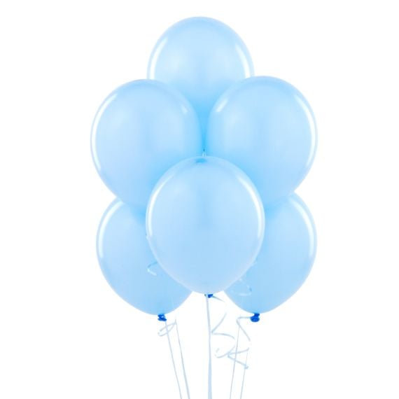 Balon gonflable pas cher Bleu ciel 30 cm en latex x 50 - Badaboum