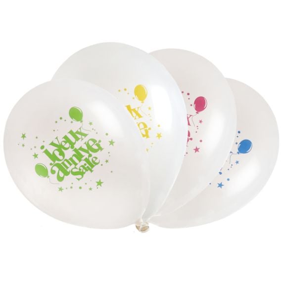 Arche de ballons Joyeux Anniversaire OR & Blanc - Decoration anniversaire  pas cher - Badaboum