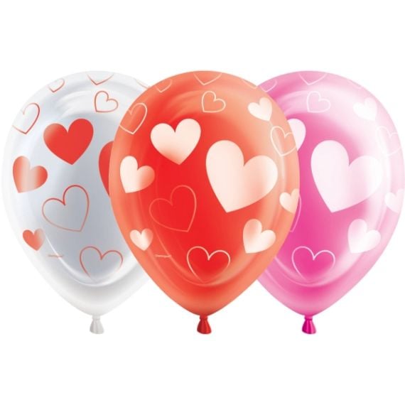 Ballon Gonflable en forme de coeur Noir 20cm, ballons mariage