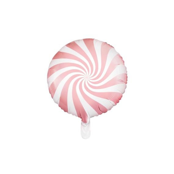 Ballon Bonbon Candy Swirl - rouge - 45 cm aluminium mylar helium