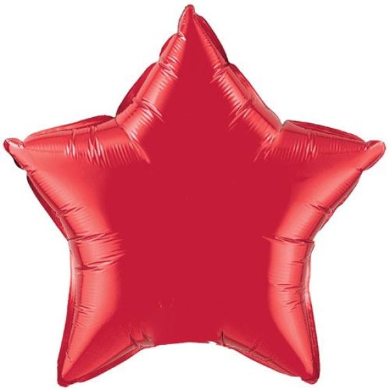 Ballon Mylar Etoile Rouge 50 cm, Ballon gonflable mariage - Badaboum