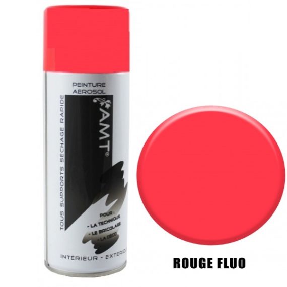 Bombe de Peinture Aerosol Rouge Fluo, peinture pas chere - Badaboum