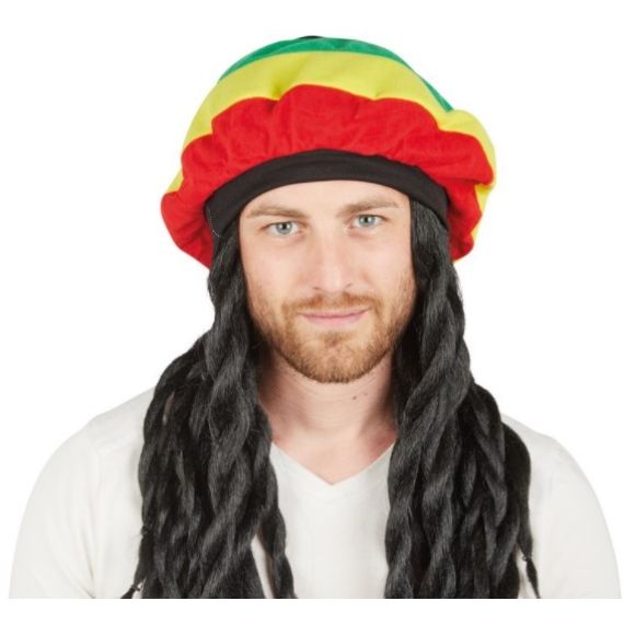 Bandeau rasta avec dreadlocks adulte