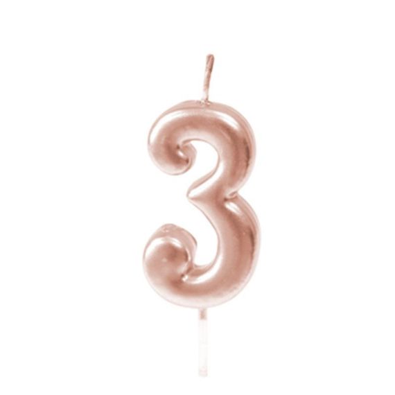 Bougie Originale anniversaire Rose gold - Decoration anniversaire pas cher  - Badaboum