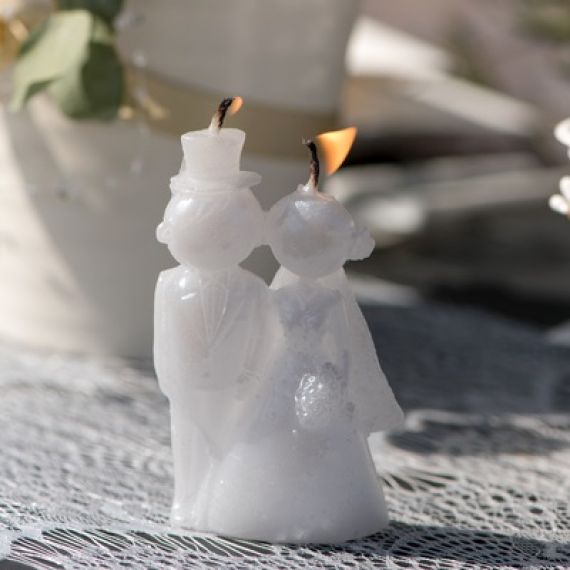 Guirlande mariage napperon Coeur Blanc, deco mariage - Badaboum