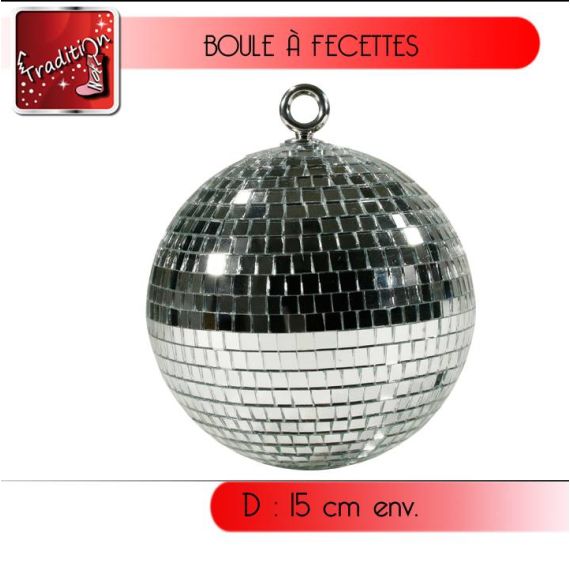 Boule à facettes et projecteur disco - 15cm