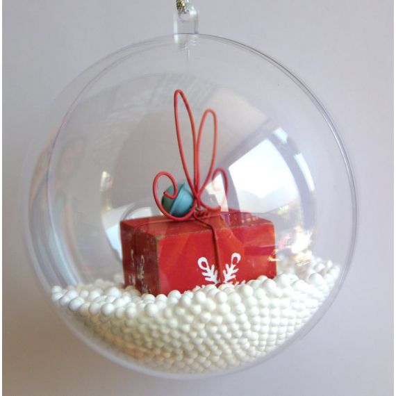 Acheter boule de noel transparente a remplir 12cm - Badaboum