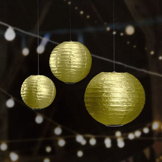 Guirlande de boule lanterne en papier LED, decoration mariage - Badaboum