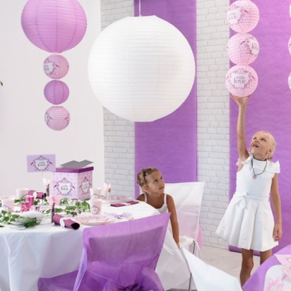 Lanterne Boule Papier Blanc 40cm - Lampion Japonais Pour Mariage, Anniversaire - Décoration Événementielle