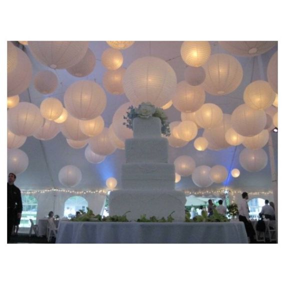 Lot De 3 Lanternes En Papier Japonais Pour Fête - 50 Cm Blanc Crème - Décoration Mariage, Festival, événement