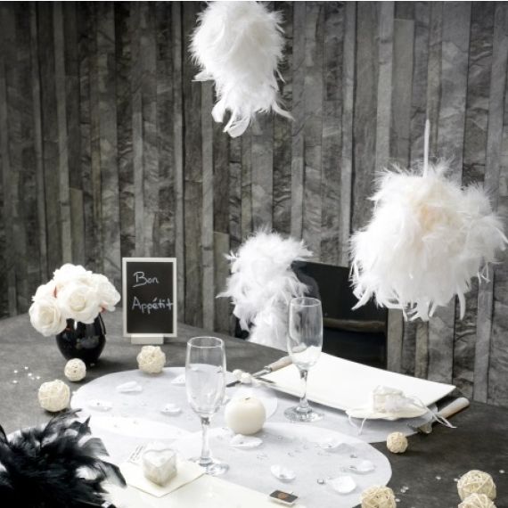 Aile d'ange plume Blanche, décoration plume mariage - Badaboum