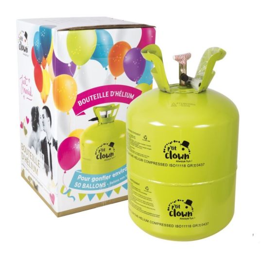 Bouteille d'Helium Jetable 0.4 m3 - accessoire anniversaire pas cher -  Badaboum