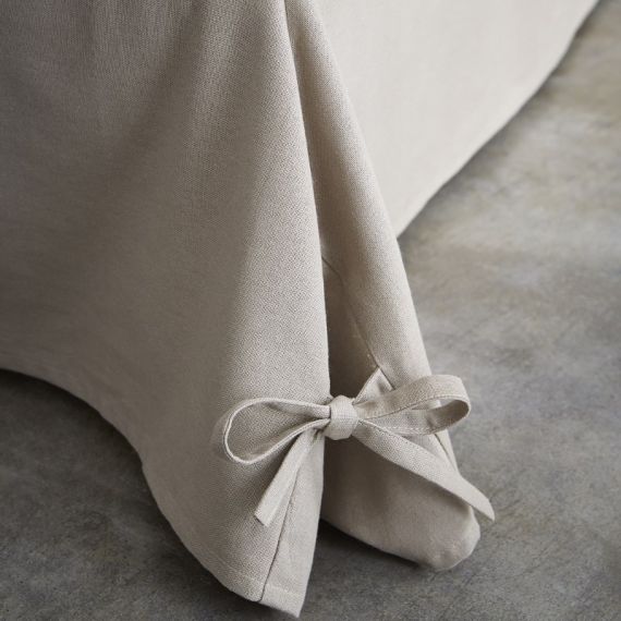 Cache Sommier 140x190 Beige, linge de lit TODAY- Badaboum