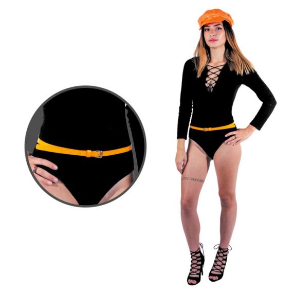 Ceinture Fluo Orange accessoires de fetes pas chers Badaboum