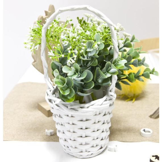 Centre de table petit panier rond saule PAS CHER Badaboum
