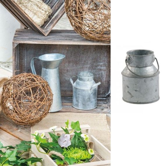 Centre de table Pot a Lait Zinc, decoration mariage - Badaboum