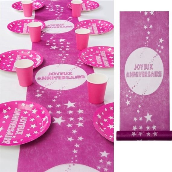 Kit anniversaire fuchsia 40 ans-déco anniversaire